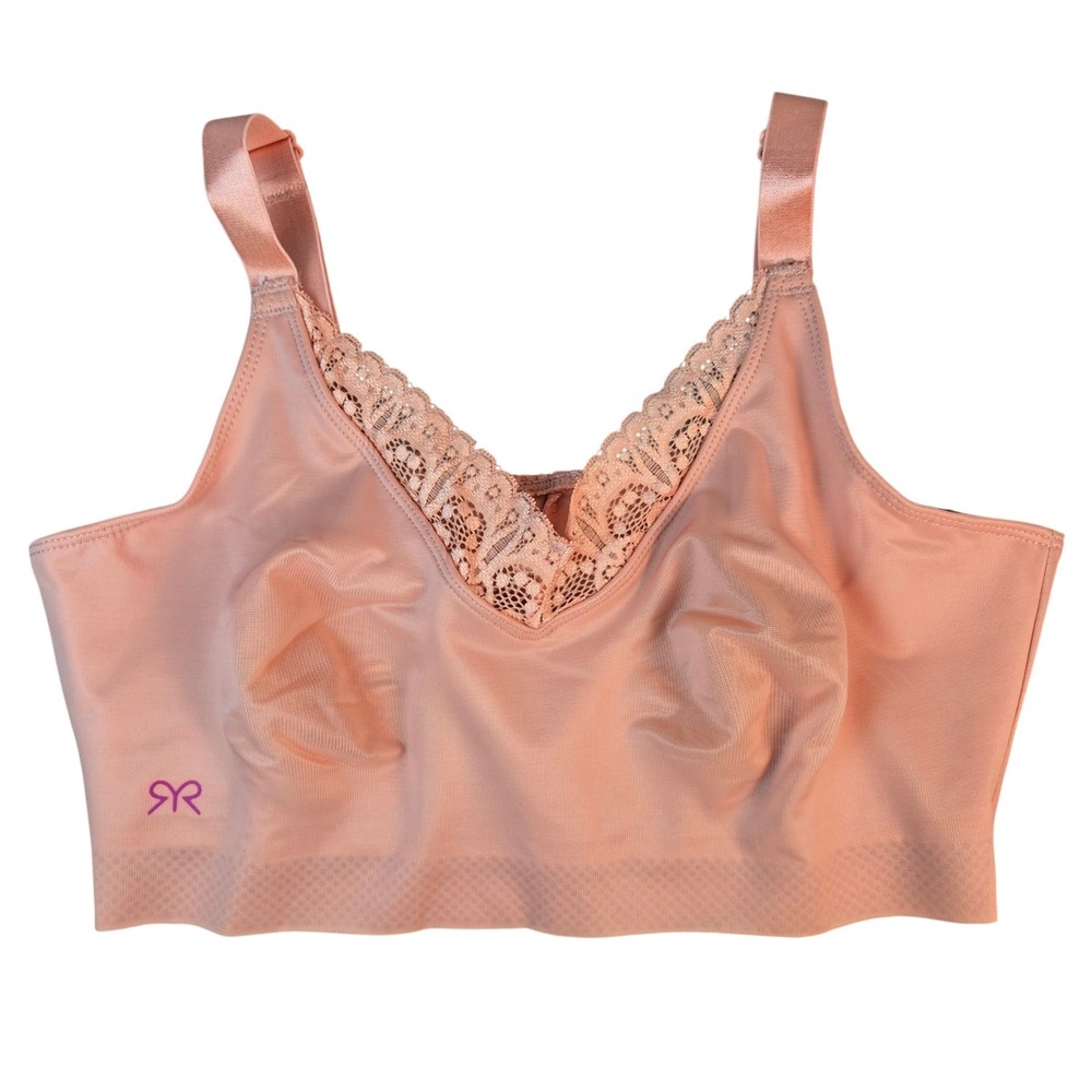 Ruby Ribbon Heritage Diva Lace Demiette Bra Peach Size 32 Style 1809